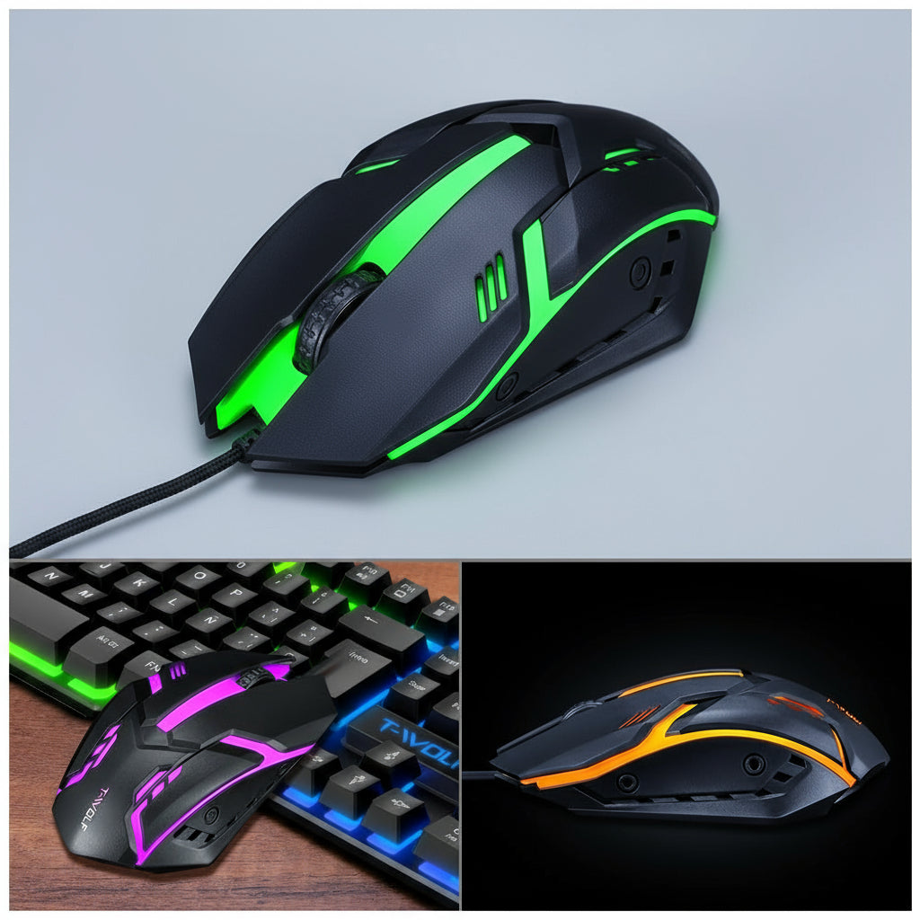 RGB Gaming Keyboard Mouse Combos with Colorful Backlight
